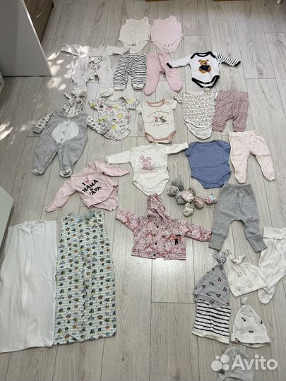Детские вещи пакетом на девочку от 0 до 3