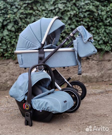 Коляска 3 в 1 Luxmom 750 изумрудная