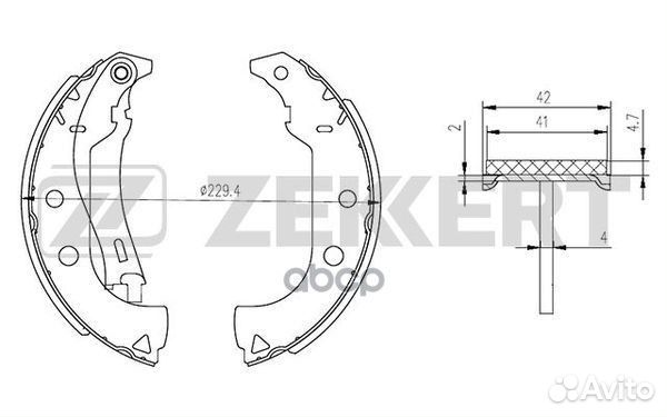 Колодки торм. бараб. задн. Fiat Duna (146 ) 87