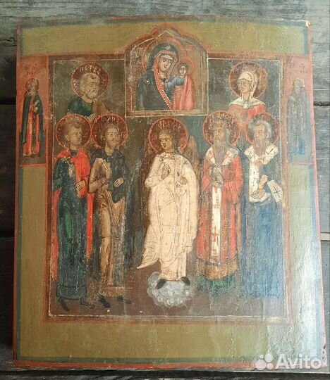 Икона Собор Ангела Хранителя.18век