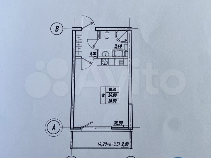 Квартира-студия, 25 м², 8/26 эт.