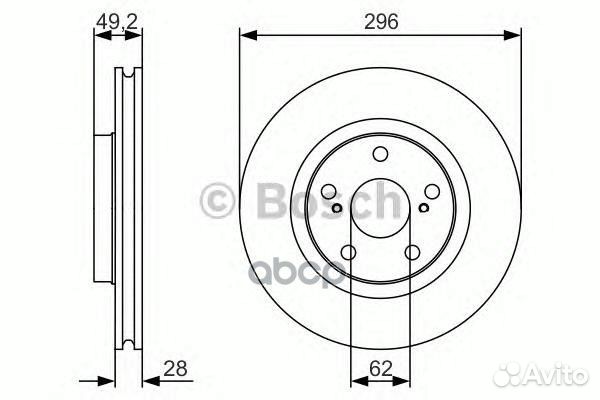 Диск тормозной перед 0986479S22 Bosch