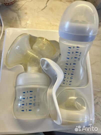 Молокоотсосник ручной Avent+ большая бутылочка