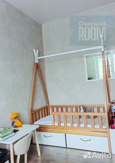 Новая детская Кровать из бука с ящиками