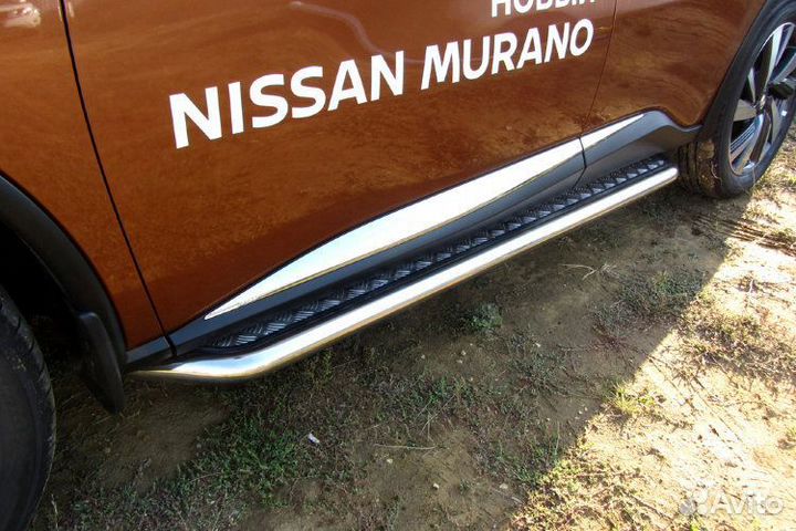 Защита порогов Nissan murano (2016)