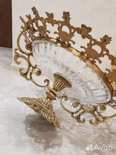 Ваза для фруктов хрусталь