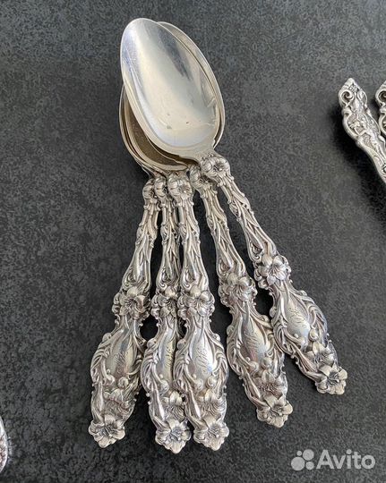 Старинные серебряные чайные ложки, США