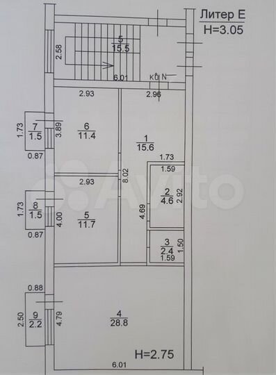 2-к. квартира, 79 м², 4/5 эт.