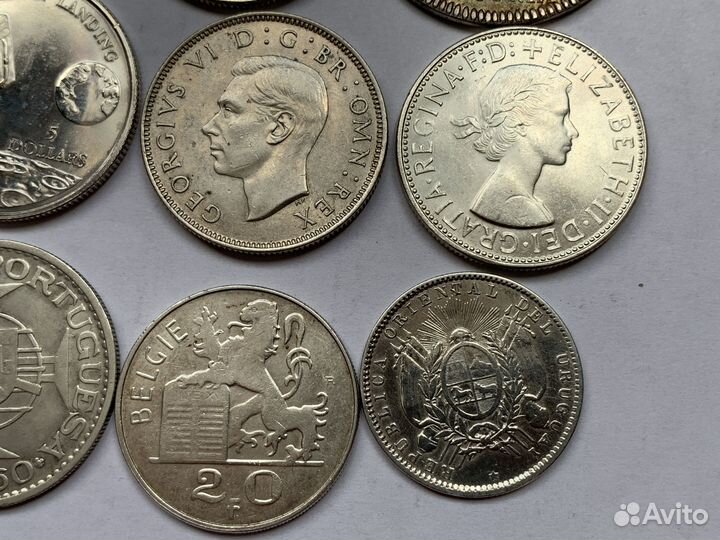 Монеты.Серебро-13.Европа,Африка.Австралия.Америка