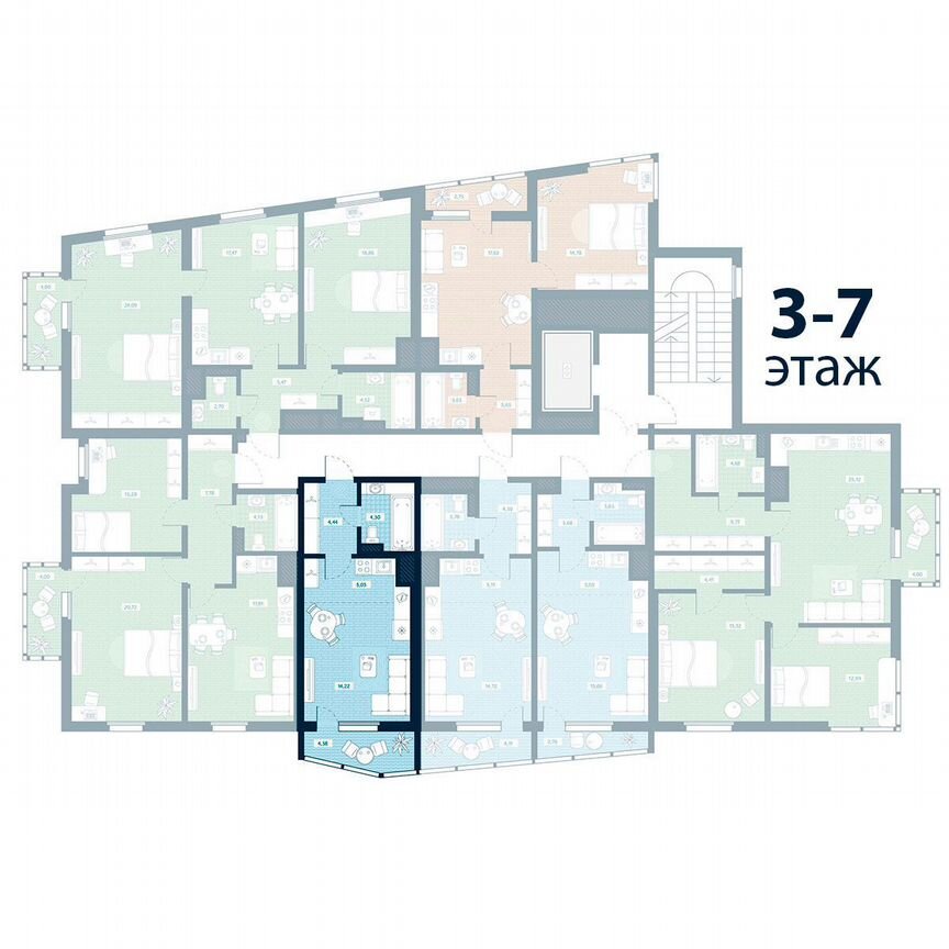 Квартира-студия, 28 м², 6/8 эт.