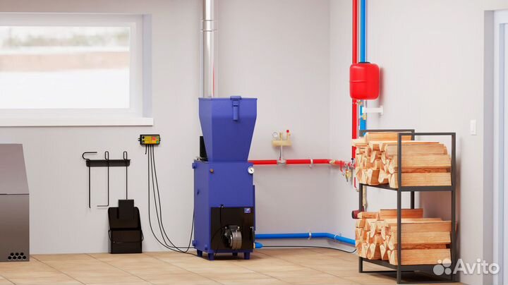 Котел твердотопливный автоматический