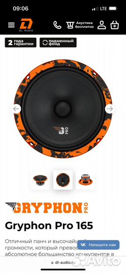 Dl Audio gryphon pro 165