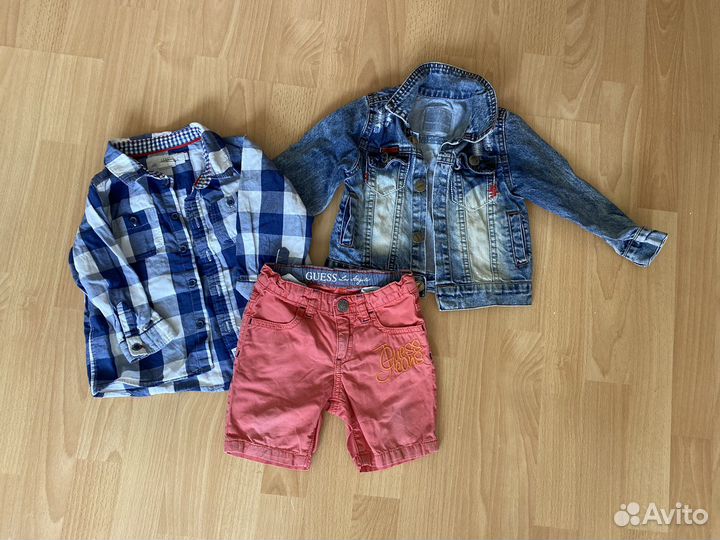 Комплект джинсовка рубашка шорты