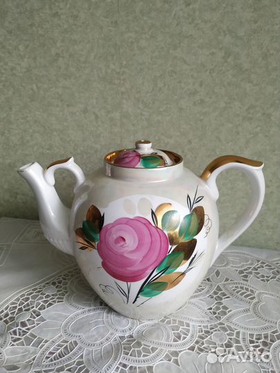 Чайник декоративный Дулевский фарфор, СССР, 4 литр