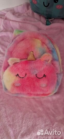 Рюкзак детский плюшевый единорог