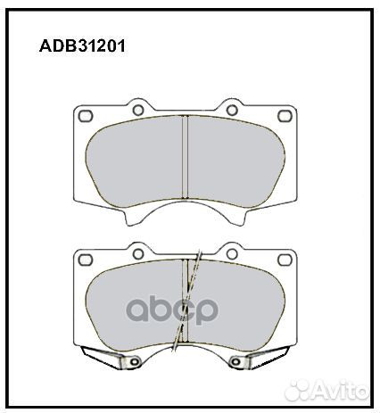 Колодки тормозные дисковые ADB 31201 allied nippon