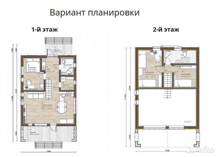 Каркасный дом под ключ 113 кв.м. для зимы