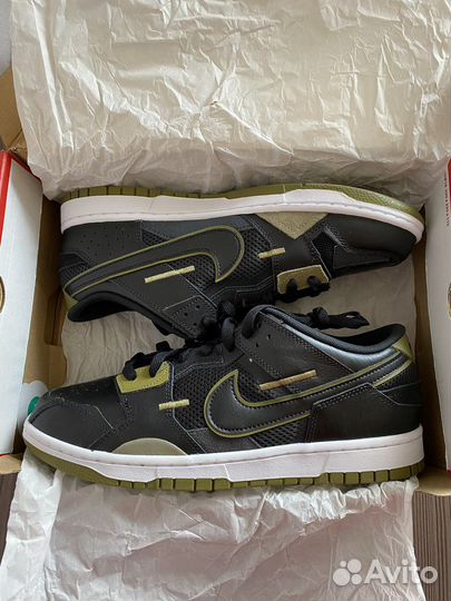 Новые оригинал Nike Dunk Low Scrap Black Olive 9us