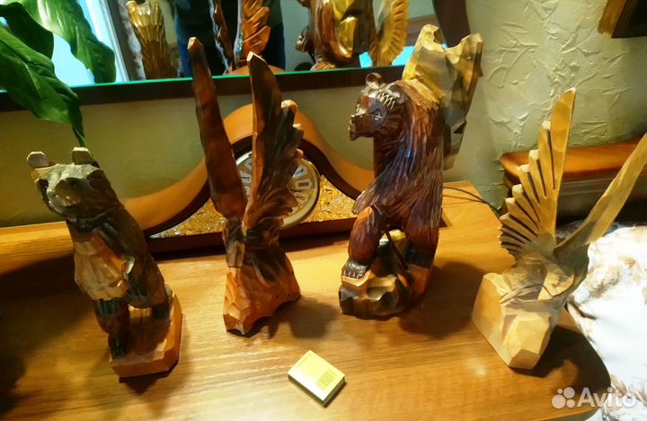 Деревянные фигурки. Деревья из самоцветов