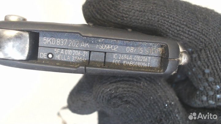 Ключ зажигания Volkswagen Jetta 6, 2015