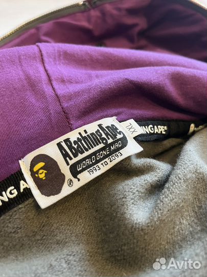 Bape double tiger shark full zip hoodie black