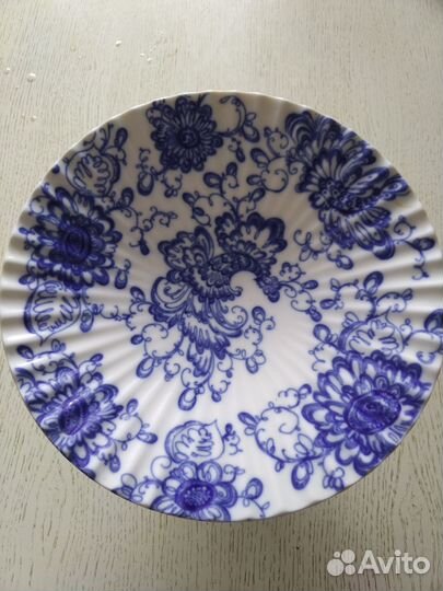 Ваза для фруктов гжель