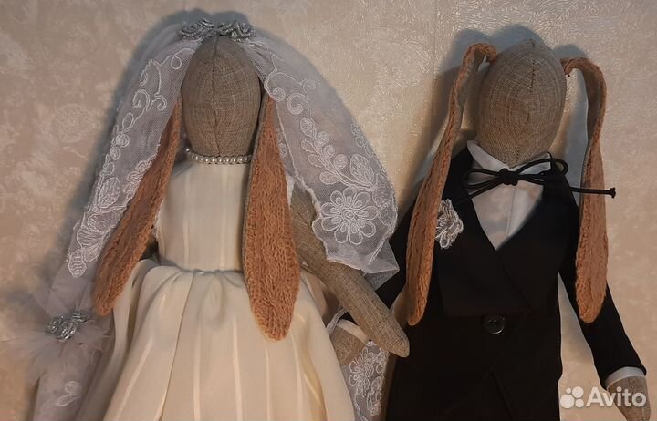 Свадебные зайцы ручной работы