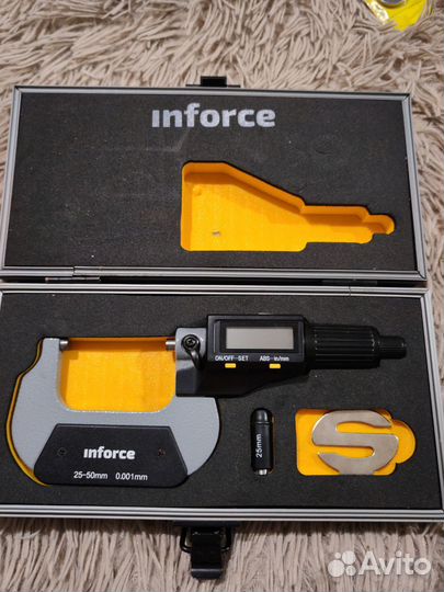 Inforce Микрометр цифровой 25-50мм/1-2