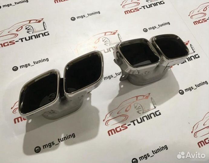 Насадки Mercedes 63AMG W205 Хром Стиль 2019