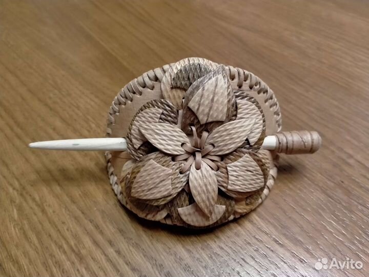 Заколка для волос из бересты