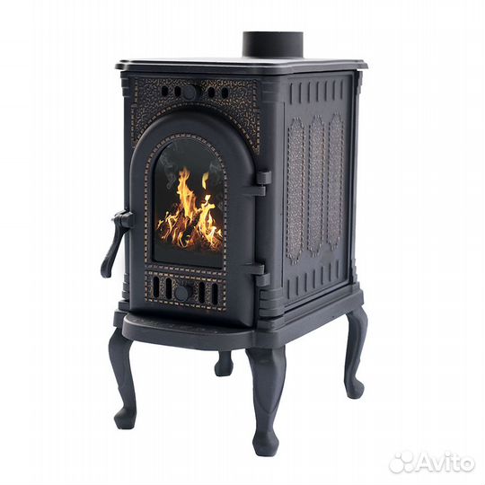Чугунная печь-камин 
