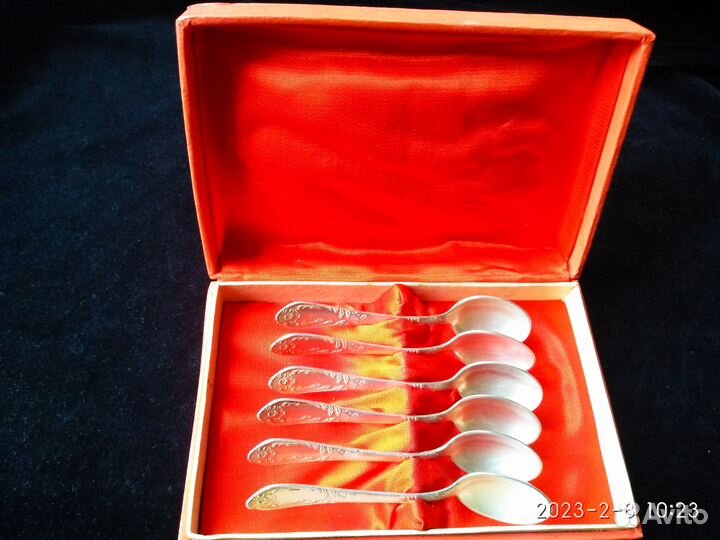 Набор ложки кофейные мельхиор 6 шт СССР