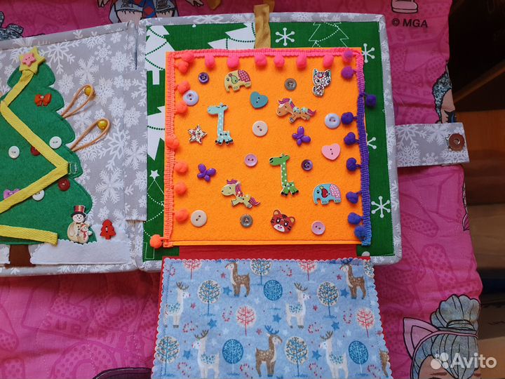 Развивающая книга из фетра для детей 3-6 лет