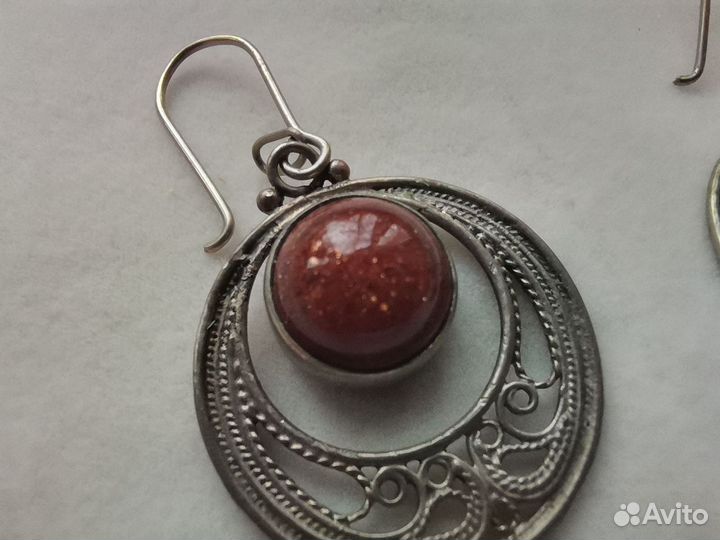 Серьги с авантюрином