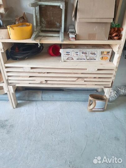 Стеллаж деревянный 250х125х40см