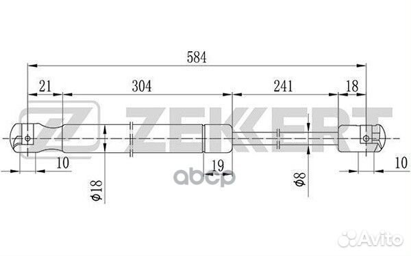 Пружина газовая капота Renault Logan II 13- S