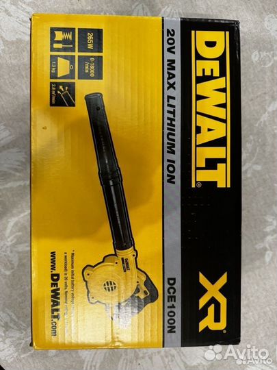 Воздуходувка аккумуляторная dewalt DCE100