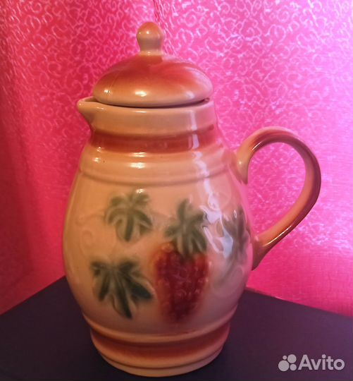 Кувшин Бокалы Салатник СССР Глина Стекло