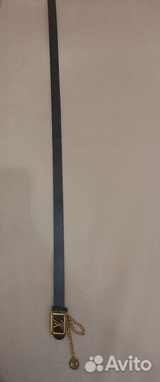 Ремень женский кожаный черный luiviton