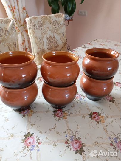 Комплект керамических горшочков