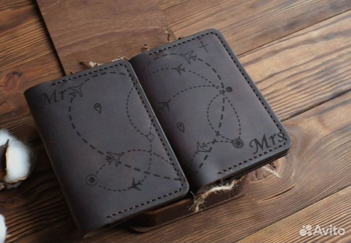 Обложка для автодокументов из кожи