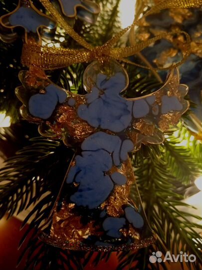 Елочные игрушки из эпоксидной смолы