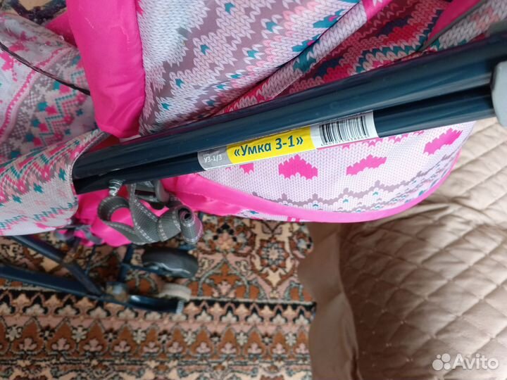 Детские санки коляска с колесами бу