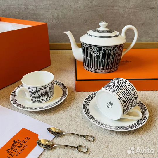 Сервиз чайный Hermes H-Deco набор на 2 персоны
