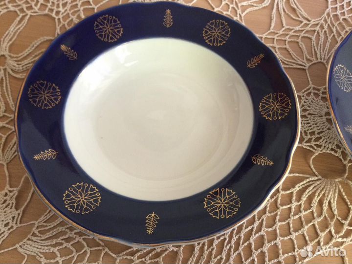 Тарелки Коростень СССР кобальт