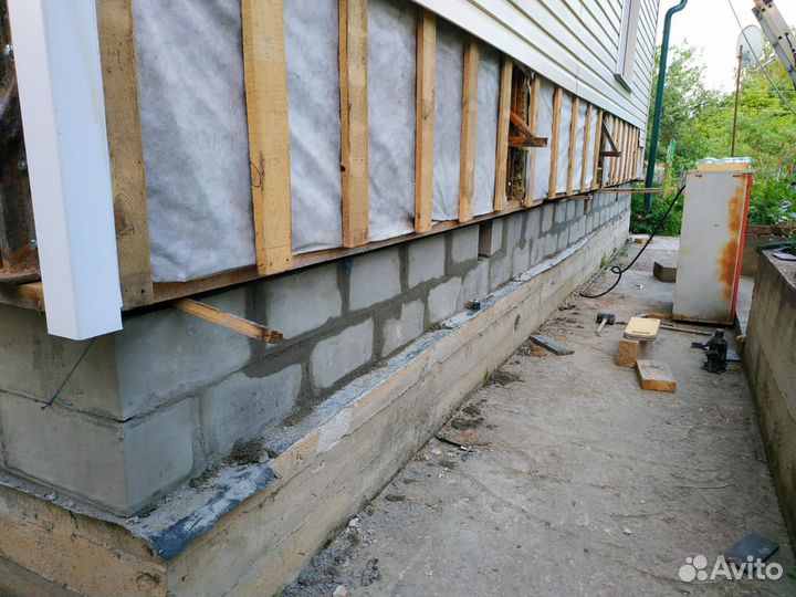 Подъём,перенос домов,замена венцов,монтаж свай