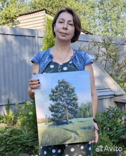 Картина маслом Сосна