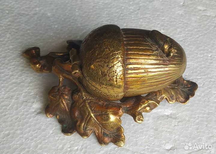 Ключница подкова конь и шкатулка жёлудь бронза