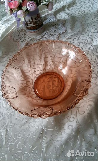 Ваза карамельное стекло, креманки Индия, ретро