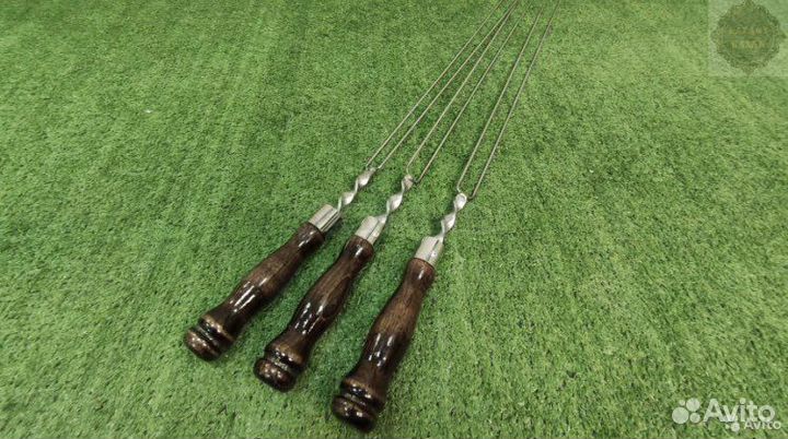 Шампур спица с деревяной ручкой / овощи, грибы